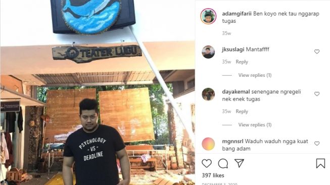 Potret Adam Gifari anak Rhoma Irama. [Instagram]