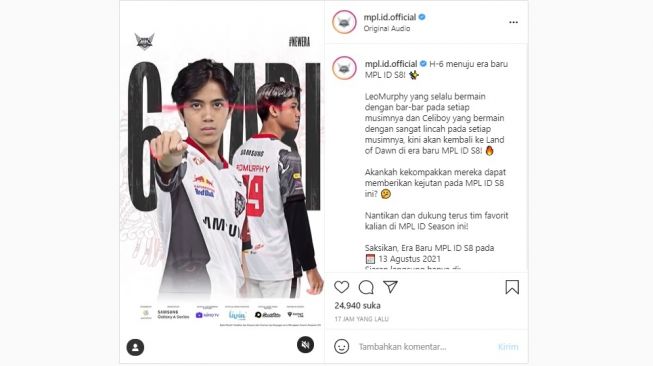 MPL Indonesia Season 8. [Instagram]