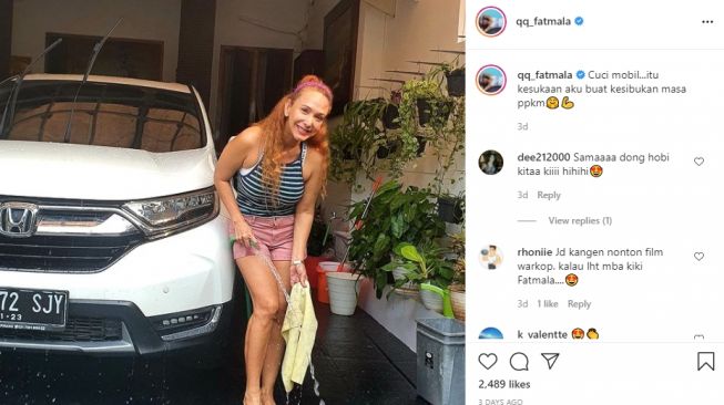Potret Kiki Fatmala produktif di rumah [Instagram]