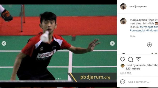 Potret anak Duta Sheila on 7 jadi atlet bulutangkis. [Instagram]