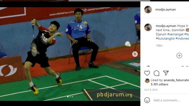 Potret anak Duta Sheila on 7 jadi atlet bulutangkis. [Instagram]