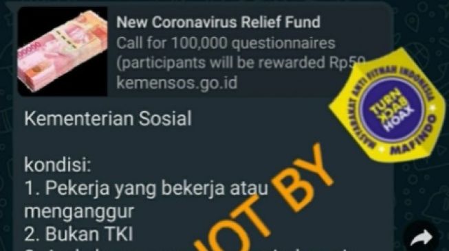 CEK FAKTA: Benarkah Link Pendaftaran Bansos Rp 500 Ribu dari Kemensos?