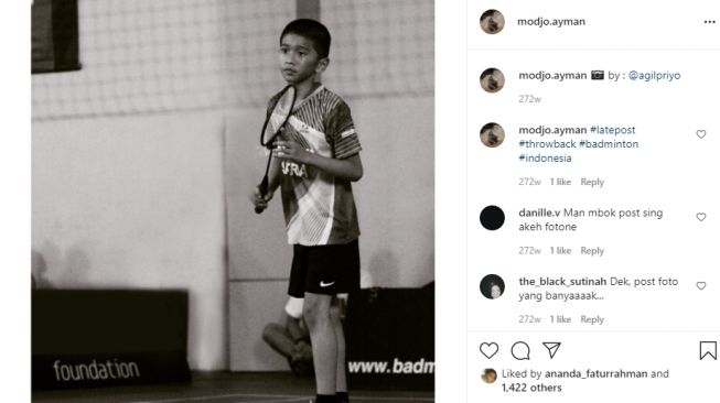 Potret anak Duta Sheila on 7 jadi atlet bulutangkis. [Instagram]