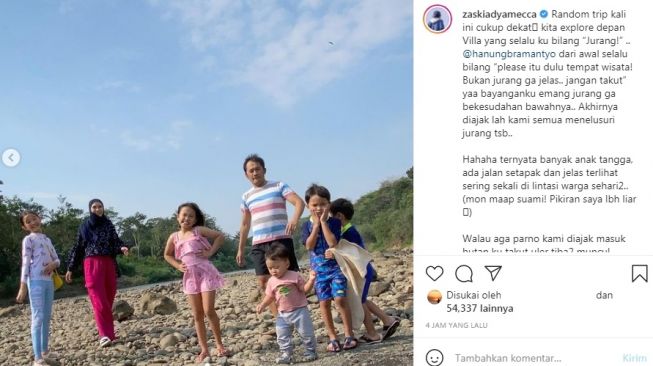 Unggahan Zaskia Adya Mecca [Instagram/@zaskiadyamecca]