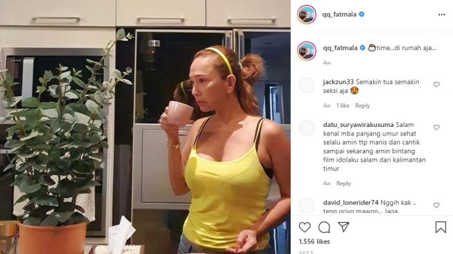 Potret Kiki Fatmala produktif di rumah [Instagram]
