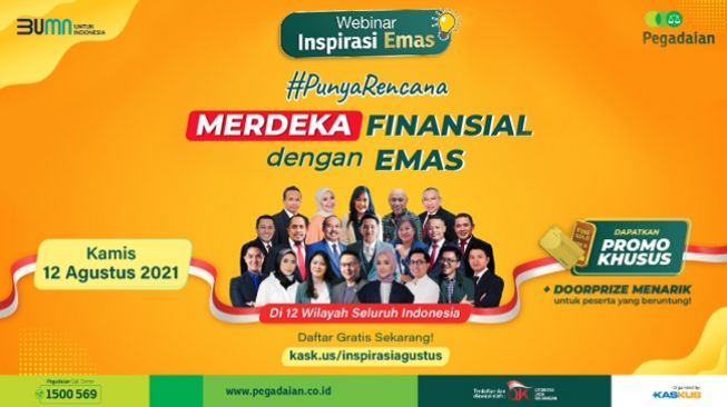 #PunyaRencana Merdeka Finansial? Ayo Gabung Webinar Inspirasi Emas dari Pegadaian!