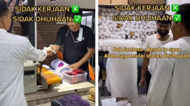 Bos keliling kantor bagi uang ke karyawan (tiktok)