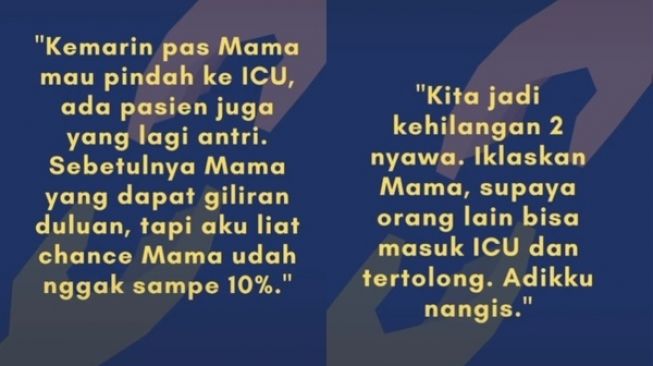 Kisah Anak Relakan Ibu, Berikan ICU ke Pasien Covid-19 yang Punya Harapan Hidup Tinggi