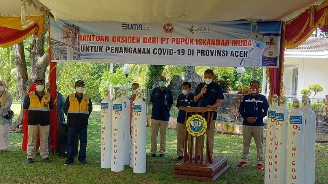 PT PIM Bantu Oksigen untuk Penanganan Covid-19 di Aceh