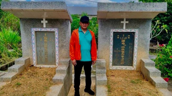 Penampakan Bangunan Makam Akidi Tio di Talang Kerikil Palembang