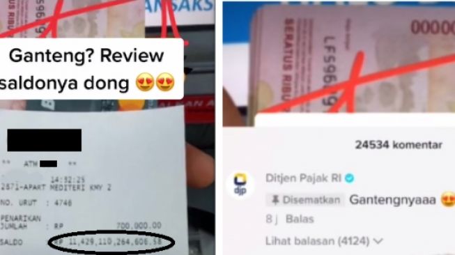 Review saldo di Tiktok malah dikomentari Ditjen Pajak (tiktok)