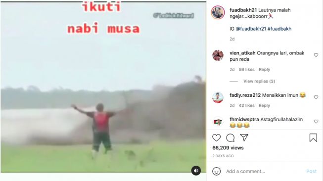 Pria Ini Sesumbar Bisa Belah Lautan Layaknya Nabi Musa, Endingnya Malah Bikin Ngakak