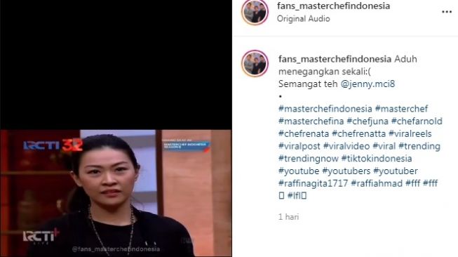 Momen Jenny MasterChef Indonesia diprank Chef Arnold [Instagram/@fans_masterchefindonesia]