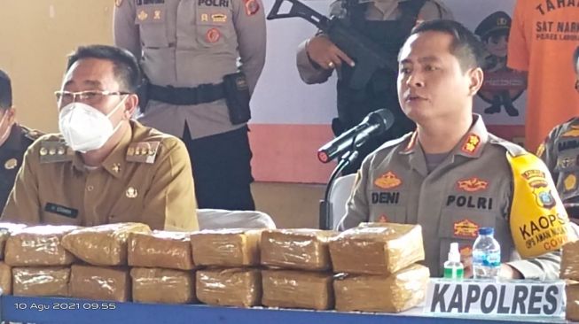 Musnahkan Barang Bukti, Polres Labuhanbatu Rebus 45 Kg Sabu