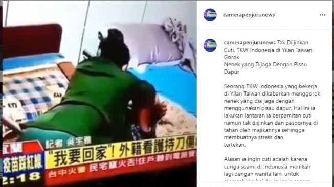 Viral! Nekat Gorok Leher Majikan Pakai Pisau Dapur, WNI Ditahan Polisi Taiwan