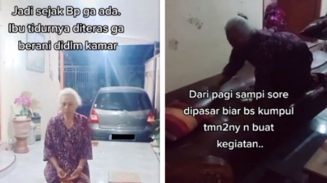 Seorang Ibu Pilih Tidur di Teras Sejak Suami Meninggal, Alasannya Mengharukan