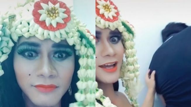 Viral Cowok Dandan Mirip Ratu Horor Suzanna, Teman Syok sampai Jatuh Lemas