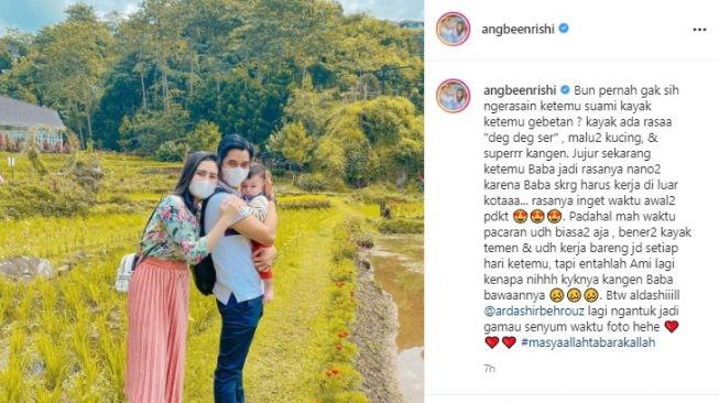 Potret Angbeen Rishi istri Adly Fairuz. (Instagram/angbeenrishi)