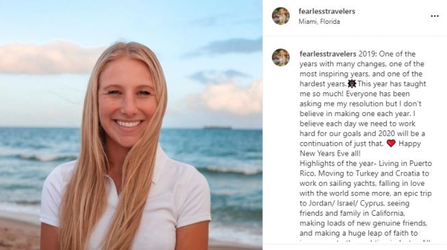 Potret Kaitlyn McCaffery Influencer AS yang Kecelakaan dan Koma di Bali. [Instagram]