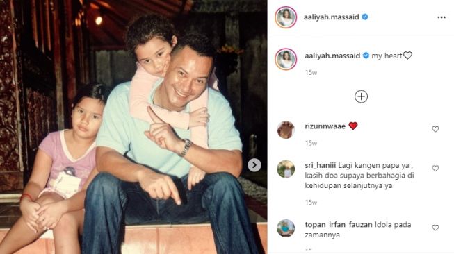 Potret masa kecil Aaliyah Massaid. [Instagram]