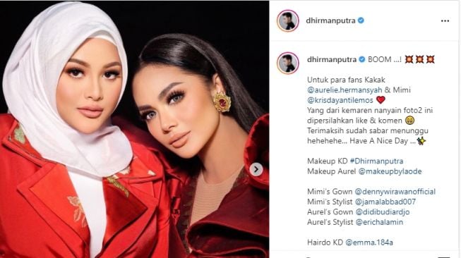 Aurel dan KD Tampil Kompak dalam Sesi Foto, Warganet: Bak Pinang Dibelah Dua