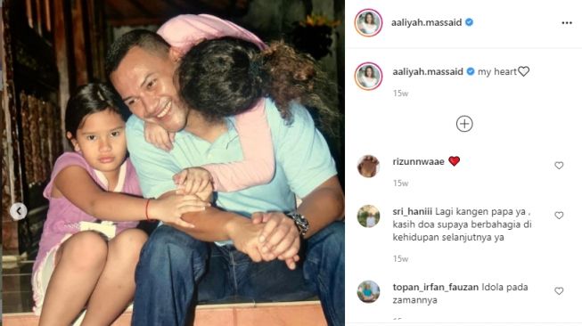 Potret masa kecil Aaliyah Massaid. [Instagram]