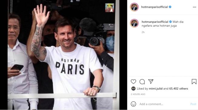 Postingan Hotman Paris, Lionel Messi gabung PSG. (Instagram/@hotmanparisofficial)