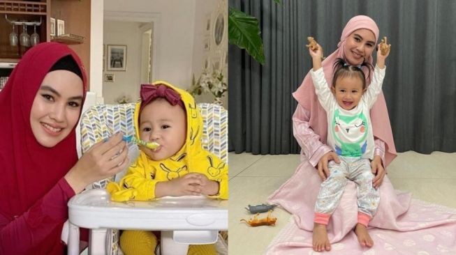 Sebagai istri dari keturunan Nabi Muhammad, Habib Usman bin Yahya, Kartika Putri bertampilan muslimah mengenakan jilbab. Kartika Putri tampak telaten mengurus anaknya.