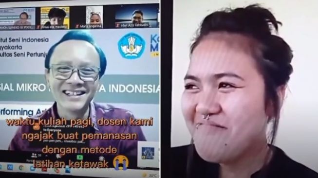 Kuliah Daring ISI Jogja Viral, Dosen dan Mahasiswa Latihan Ketawa Bikin Warganet Ketularan