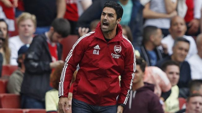 Manajer Arsenal, Mikel Arteta. [ADRIAN DENNIS / AFP]