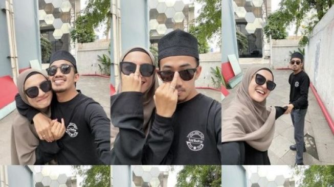 Potret Mesra Ustaz Syam dan Istri. (Instagram/@jihan.gazzali)