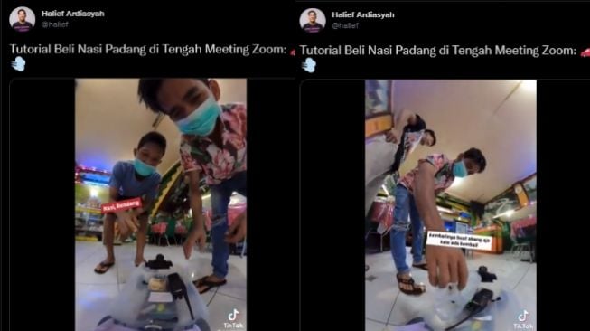 Viral Pria Beli Nasi Padang Pakai Remote Control, Publik Malah Salfok ke Hal Ini