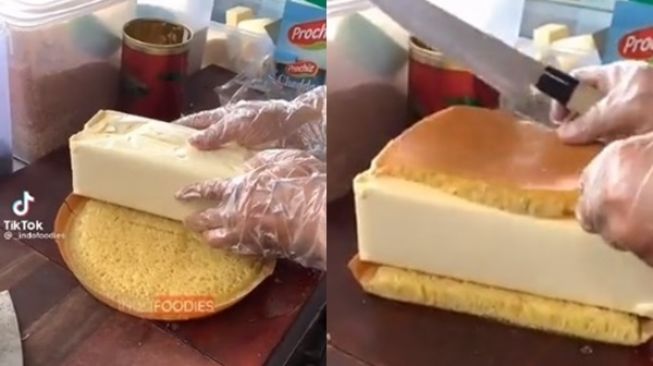 Viral Video Martabak Sultan Diberi Keju Sebesar Batu Bata Tanpa Diparut, Publik Ngeri