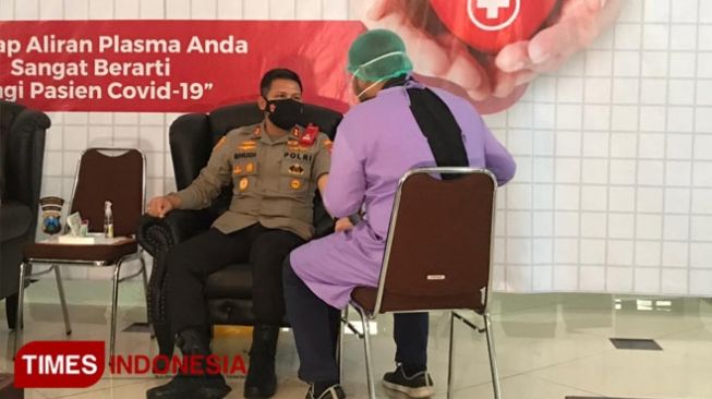Kapolresta Malang Kota dan Puluhan Anggotanya Donor Plasma Konvalesen