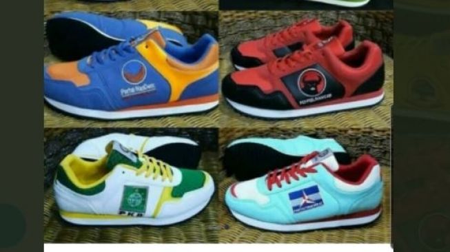 Ngakak! Viral Olshop Jual Sepatu Tema Partai, Netizen: Menuju Pemilu 2024