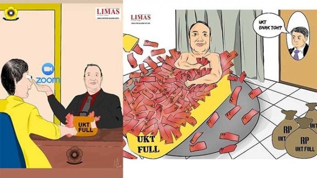 Dua Karikatur Ini yang Bikin Pengurus LPM Limas Unsri Terancam Diskorsing Kuliah