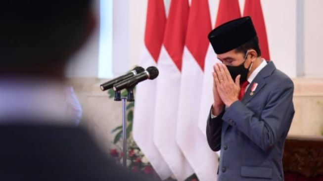Presiden Jokowi saat acara penganugerahan di Istana Negara, Jakarta, pada Kamis, 12 Agustus 2021 [SuaraSulsel.id / Sekretariat Presiden RI]