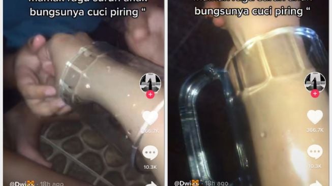 Cewek Ini Cuci Piring Pakai Tenaga Dalam, Endingnya Bikin Geleng-Geleng Kepala