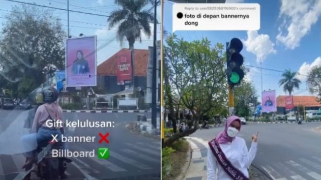 Viral Mahasiswi Dipampang di Baliho Hadiah Kelulusan, Kolom Komentar Penuh "Kepak Sayap"