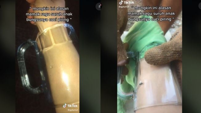 Viral Tangan Wanita Tak Sengaja Jebol Gelas Saat Cuci Piring, Video Ditonton 9 Juta Kali