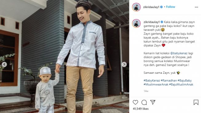 Potret Kedekatan Zikri Daulay bareng anak usai cerai dari Henny Rahman. [Instagram/zikridaulay1]