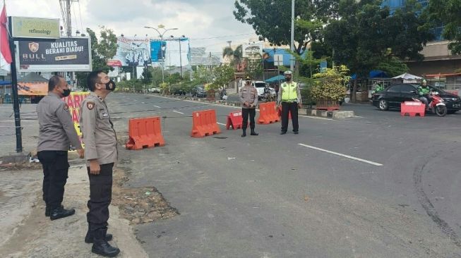 Jalan Antasari Disekat, Ini Titik Penyekatan di Bandar Lampung