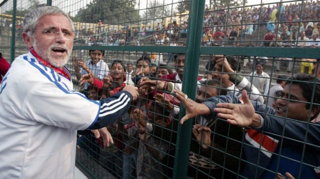 Legenda Bayern Munich dan Timnas Jerman, Gerd Muller. [Diptendu DUTTA / AFP]