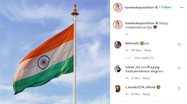 Artis Bollywood Rayakan Hari Kemerdekaan India. [Instagram]