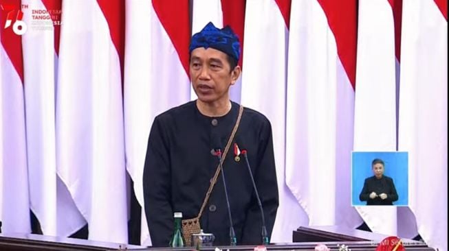 Presiden Jokowi pidato kenegaraan di sidang tahunan MPR RI. (ist)