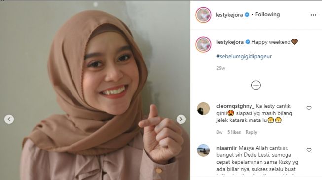 Kemiripan Lesti Kejora dan Cimoy. [Instagram]