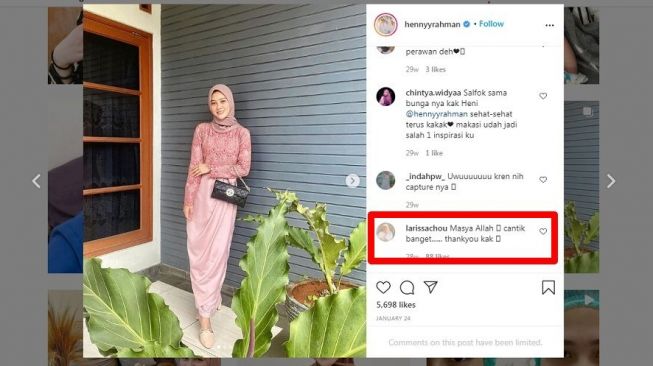 Sebelum Jadi Istri Alvin Faiz, Henny Rahman Pernah Puji Sepatu Larissa Chou