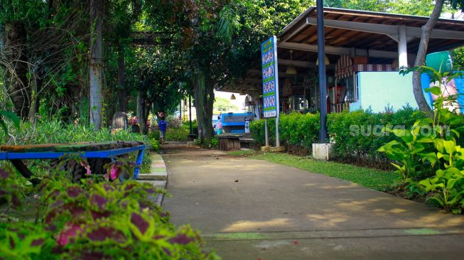 Suasana di Taman Gajah Tunggal Kota Tangerang, Rabu 18 Agustus 2021. (Suara.com/Hilal Rauda Fiqry)