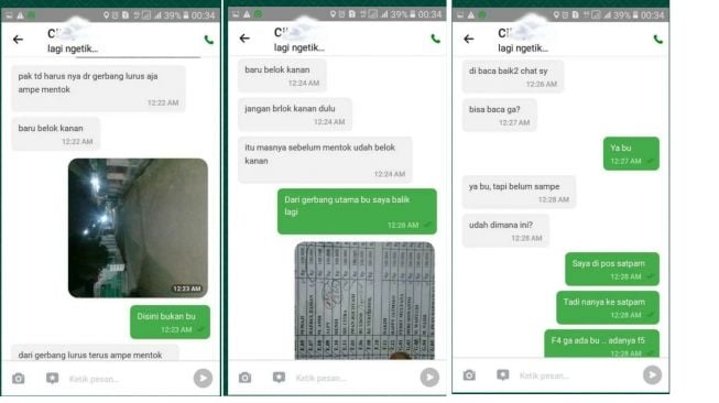 Percakapan ojol dengan pelanggan yang bikin geram (Facebook)