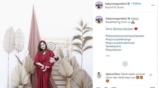 Potret Baby Margaretha Momong Anak. [Instagram/babymargaretha1]